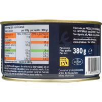 Calls amb xoriço EROSKI, llauna 380 g