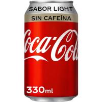 Refresco de cola light sin cafeína COCA COLA, lata 33 cl Refresco de cola light sin cafeína COCA COLA, lata 33 cl