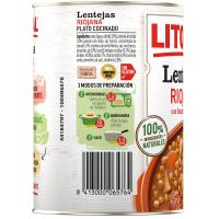 Llenties a la de La Rioja LITORAL, llauna 425 g
