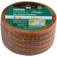 Queso curado leche cruda oveja EROSKI, al corte, compra mínima 250 g