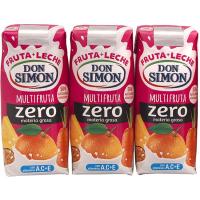 Lactozumo funciona sabor multifruites DON SIMÓN, pack 3x300 ml