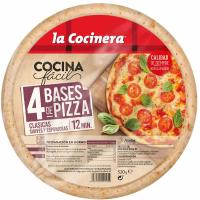 Bases de pizza LA COCINERA, pack 4x130 g Bases de pizza LA COCINERA, pack 4x130 g