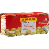 Aceitunas rellenas LA ESPAÑOLA, pack 3x50 g