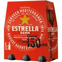 Cerveza ESTRELLA DAMM, pack botellín 6x25 cl Cerveza ESTRELLA DAMM, pack botellín 6x25 cl