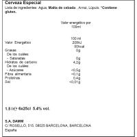 Cervesa ESTRELLA DAMM, pack botellín 6x25 cl