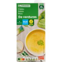 Brou de verdures EROSKI, brik 1 litre