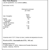 Vi negre Reserva Cabernet CHATELDON, ampolla 75 cl