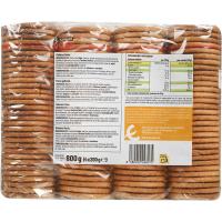 Galleta dorada redonda EROSKI BASIC, pack 4x200 g