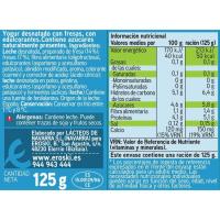 Iogurt desnatat amb maduixes EROSKI, pack 4x125 g