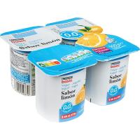 Yogur desnatado sabor limón EROSKI basic, pack 4x125 g Yogur desnatado sabor limón EROSKI basic, pack 4x125 g
