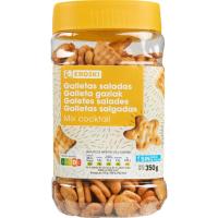 Galleta salada mini cocktail EROSKI, bote 350 g Galleta salada mini cocktail EROSKI, bote 350 g