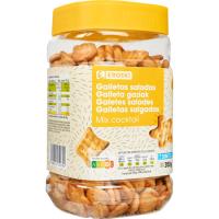 Galleta salada mini cocktail EROSKI, bote 350 g
