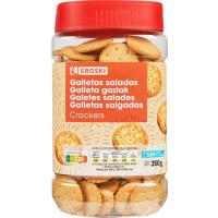 Galleta salada mini cracker EROSKI, bote 350 g Galleta salada mini cracker EROSKI, bote 350 g