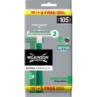Maquineta d`un sol ús WILKINSON Extra 2 Sensitive, pack 15 u