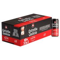 Cerveza especial ESTRELLA GALICIA, pack lata 10x33 cl Cerveza especial ESTRELLA GALICIA, pack lata 10x33 cl