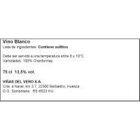 Vino Blanco Chardonay VIÑAS DEL VERO, botella 75 cl