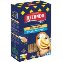 Pan tostado integral sin sal-sin azúcar RECONDO, paquete 270 g Pan tostado integral sin sal-sin azúcar RECONDO, paquete 270 g