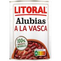 Mongetes a la basca LITORAL, llauna 430 g