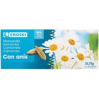 Manzanilla con anís EROSKI, caja 25 sobres Manzanilla con anís EROSKI, caja 25 sobres