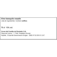Vi rosat D.O Empordà PERALADA, ampolla 75 cl