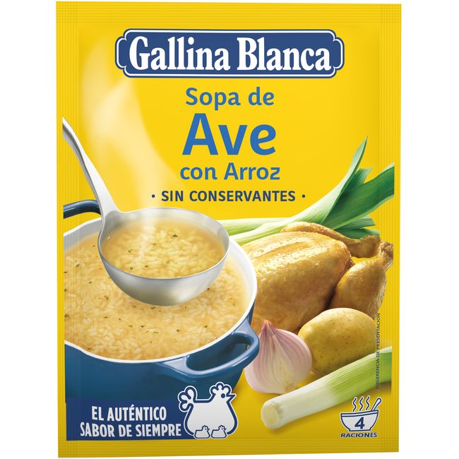 Sopa d`au amb arròs GALLINA BLANCA, sobre 80 g