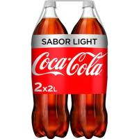 Refresco de cola light COCA COLA, pack 2x2 litros Refresco de cola light COCA COLA, pack 2x2 litros