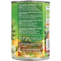 Frutas variadas en almíbar EROSKI, frasco 240 g