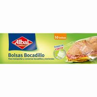 Bolsa para bocadillo ALBAL, caja 50 uds