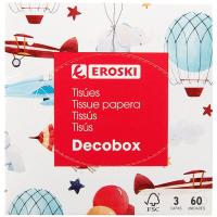 Mocador facial cub deco EROSKI, caixa 60 u Mocador facial cub deco EROSKI, caixa 60 u
