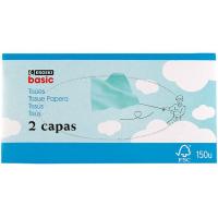 Mocador facial 2 capes EROSKI basic, caixa 150 u Mocador facial 2 capes EROSKI basic, caixa 150 u
