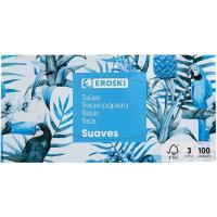Mocador facial suau EROSKI, caixa 100 u Mocador facial suau EROSKI, caixa 100 u