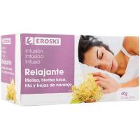 Infusión relajante EROSKI, caja 20 sobres