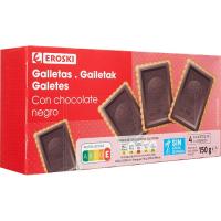 Galeta amb xocolata negra EROSKI, caixa 150 g