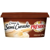 Crema de queso semicurado PRESIDENT, tarrina 125 g Crema de queso semicurado PRESIDENT, tarrina 125 g