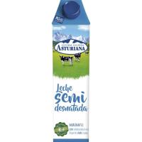 Leche semidesnatada ASTURIANA, brik 1 litro Leche semidesnatada ASTURIANA, brik 1 litro