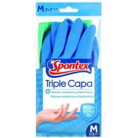 Guante triple capa talla mediana SPONTEX, paquete 1 par Guante triple capa talla mediana SPONTEX, paquete 1 par