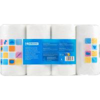 Papel de cocina compacto doble rollo EROSKI, paquete 4=8 rollos