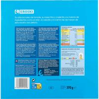 Pizza massa fina de tonyina-ceba EROSKI, caixa 370 g