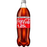 Refresco de cola light COCA COLA, botella 1,25 litros Refresco de cola light COCA COLA, botella 1,25 litros