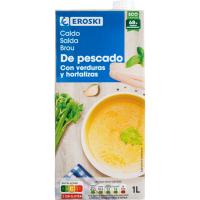 Brou de peix EROSKI, brik 1 litre