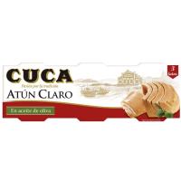 Atún claro en aceite de oliva CUCA, pack 3x65 g Atún claro en aceite de oliva CUCA, pack 3x65 g