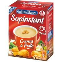 Sopinstant crema de pollastre-crostons GALLINA BLANCA, caixa 63 g