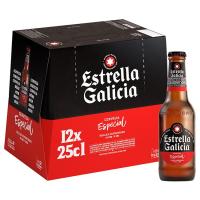 Cerveza especial ESTRELLA GALICIA, pack botellín 12x25 cl Cerveza especial ESTRELLA GALICIA, pack botellín 12x25 cl