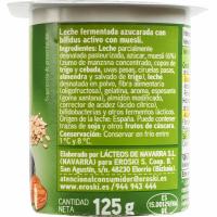 Bífidus fibras con muesli EROSKI, pack 4x125 g