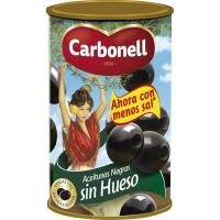 Aceitunas negras sin hueso CARBONELL, lata 150 g