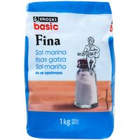 Sal marina fina EROSKI BASIC, paquet 1 kg Sal marina fina EROSKI BASIC, paquet 1 kg