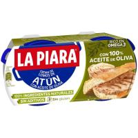 Paté de tonyina en oli d`oliva natural LA PIARA, pack 2x75 g