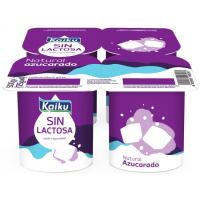 Yogur natural azucarado sin lactosa KAIKU, pack 4x125 g Yogur natural azucarado sin lactosa KAIKU, pack 4x125 g
