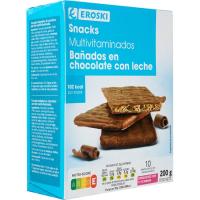 Snacks de xocolata-llet EROSKI, caixa 200 g