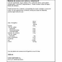 Bebida de avena calciavena SANTIVERI, brik 1 litro